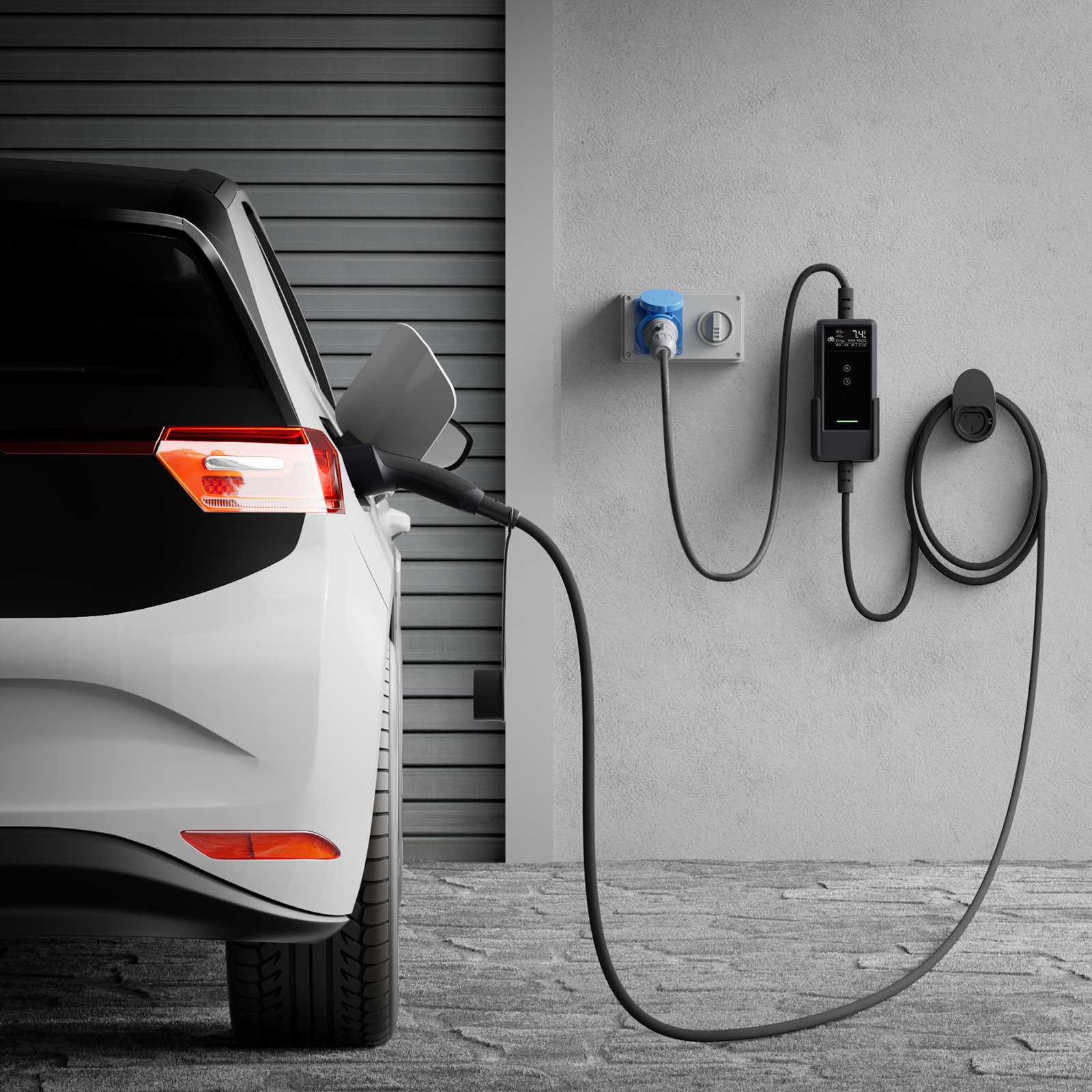 dé Carregador Portátil EV 7,4kW – Imagem lifestyle | Carregadores EV – Portátil | miio Store