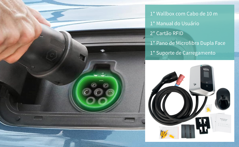Wallbox Andalung – 7 kW / 11 kW – Wi-Fi e RFID