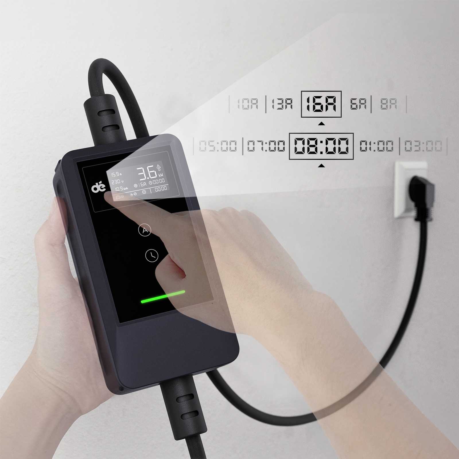dé Carregador Portátil EV 3,7kW – Imagem lifestyle | Carregadores EV – Portátil | miio Store