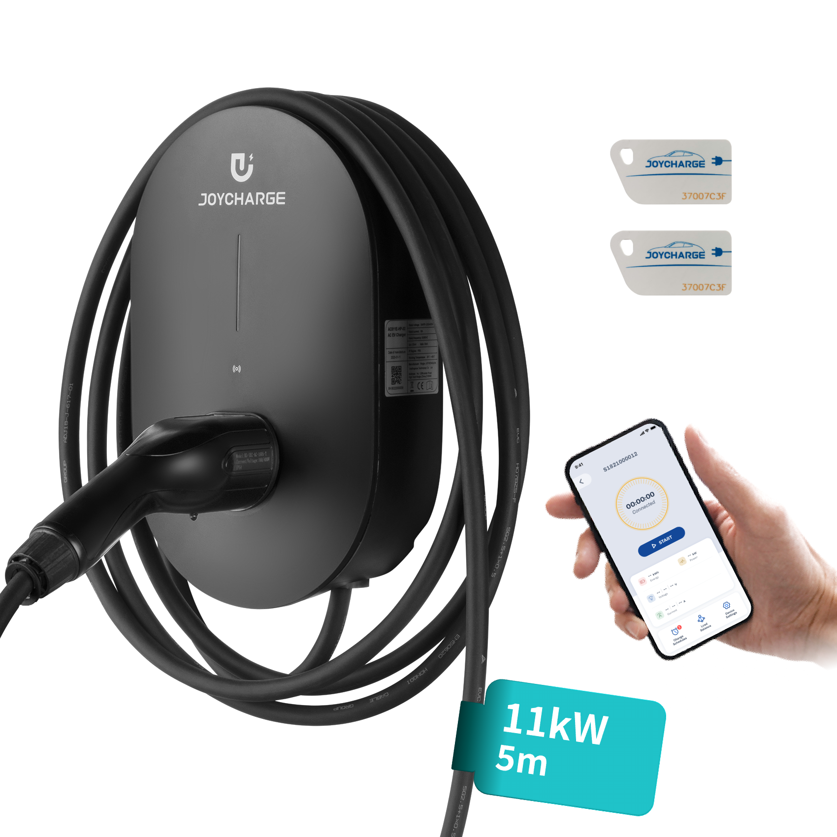 Wallbox JoyCharge – 11 kW – Carregador Inteligente Tipo 2 – Foto do produto | Carregadores EV – Wallbox | miio Store