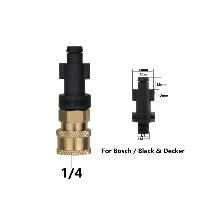 Foam Canon – 1/4" quick-connect fitting for Bosch and Black & Decker pressure washers with measurements | Car Wash | miio Store