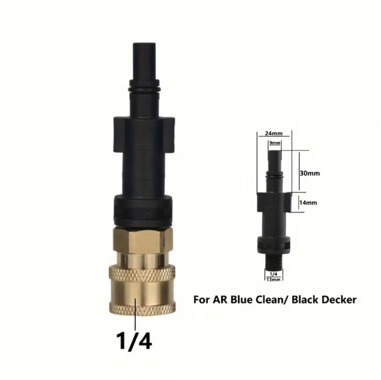 Foam Canon – 1/4" quick-connect brass adapter for AR Blue Clean and Black Decker pressure washers | Car Wash | miio Store