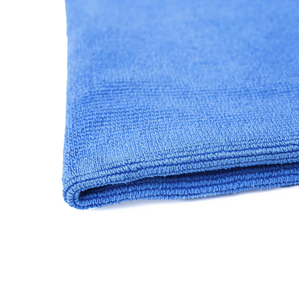 Blue King Microfiber – Chiffon microfibre bleu clair plié plat et soigneusement, vue de dessus de la surface moelleuse uniforme | Detailing Auto | miio Store
