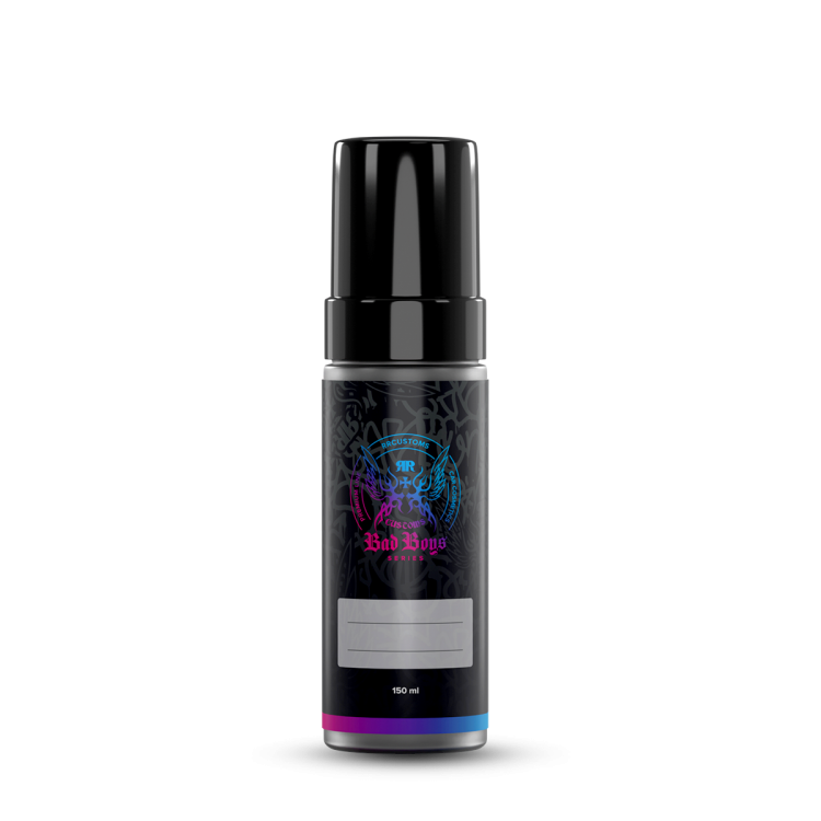 Foamer Bottle 150ml – Slim black foam pump bottle with vibrant multicolour label for applying cleaning foam | Car Detailing | miio Store