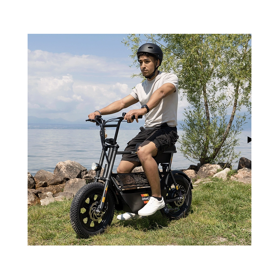 Bicicleta Elétrica URBANGLIDE Thunder 160 Grey – Vista lateral | Bicicletas Elétricas | miio Store