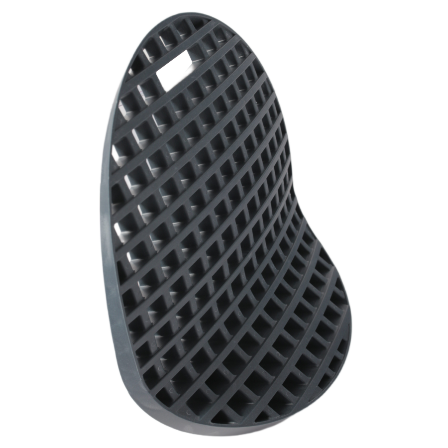 Curved textured surface effectively removes dirt from your wash mitt.