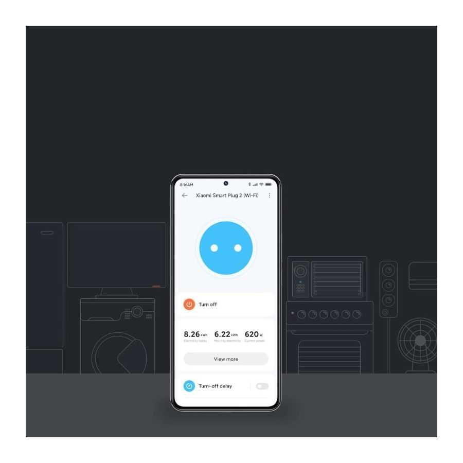 Contrôlez votre prise intelligente et surveillez la consommation d'énergie des appareils via l'application.