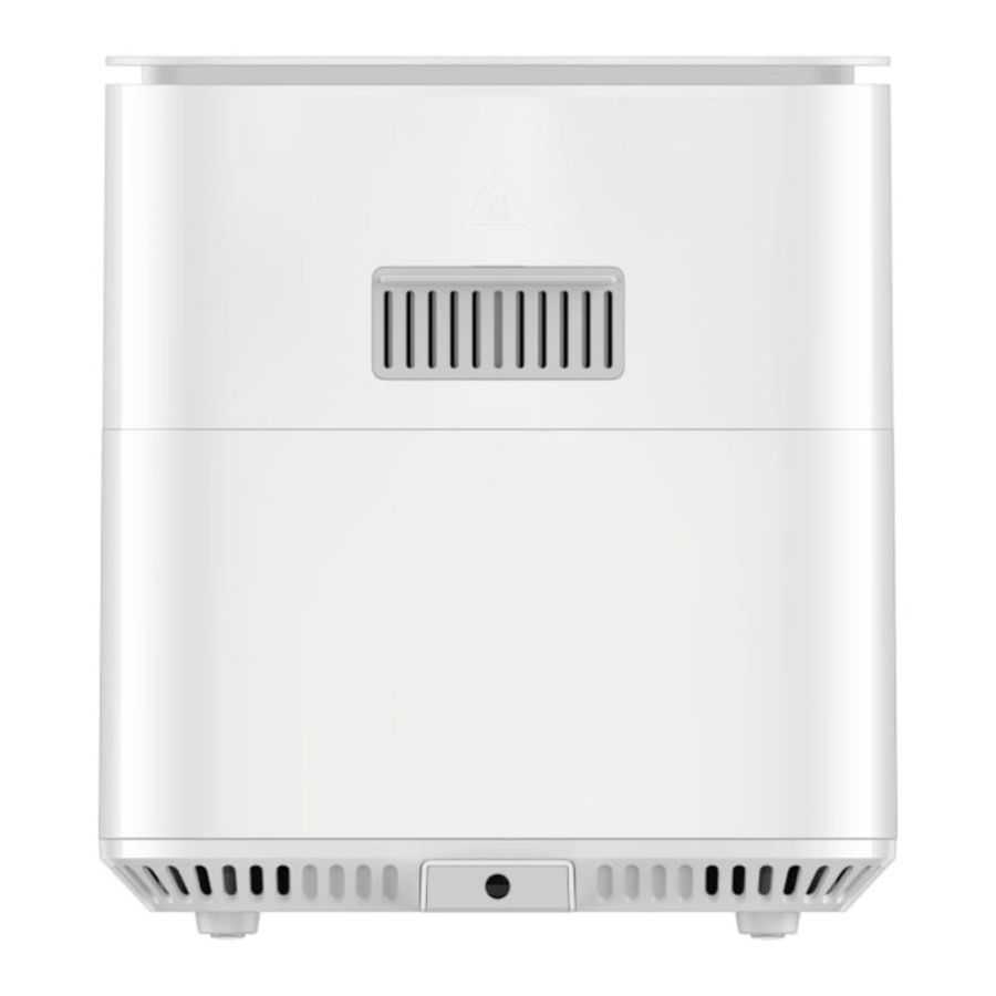 Enjoy a white air fryer with clean lines and a modern, minimalist design.