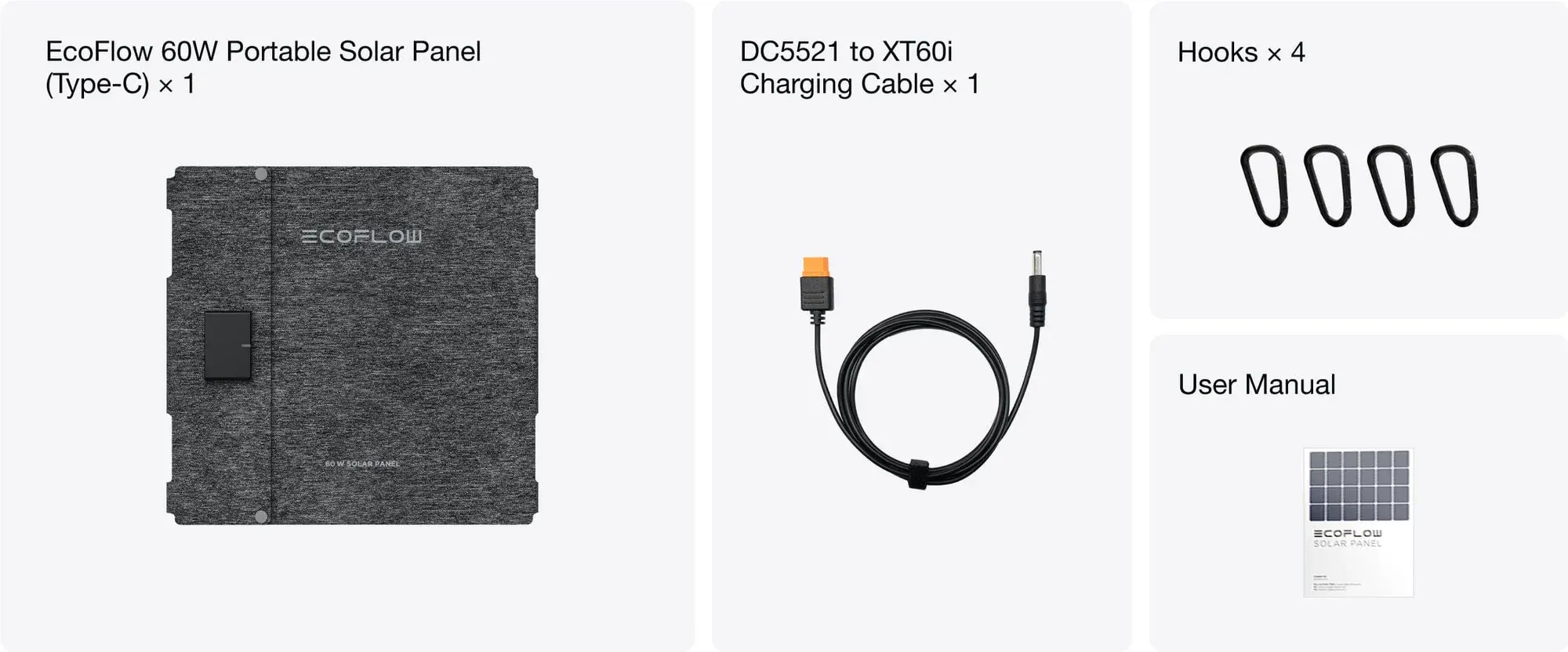 EcoFlow 60W Portable Solar Panels (Type-C)